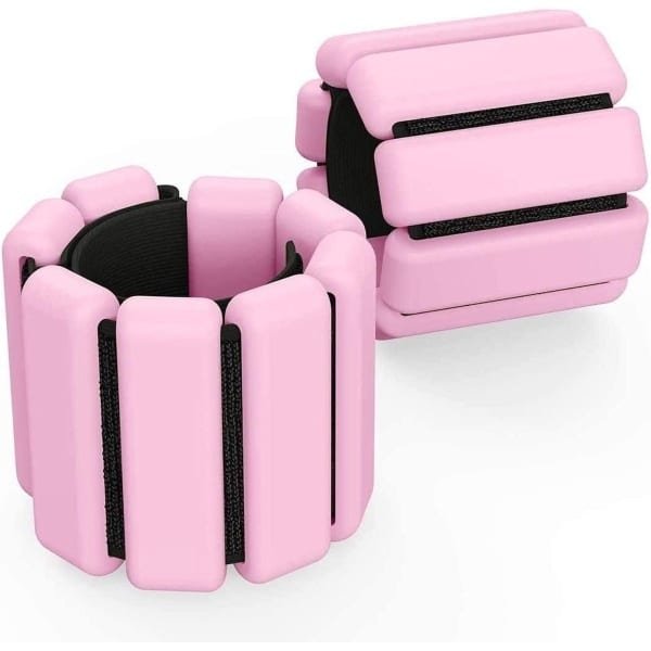 Verstelbare polsgewichten voor yoga en cardio - set van 2 - 2 pond | Draagbare enkelgewichtarmbanden voor barre pilates wandelen