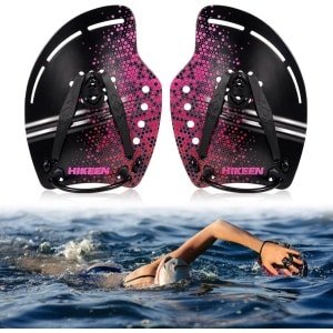 Verstelbare zwempeddels voor krachttraining - blauw, geel en roze