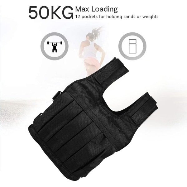 Verzwaard Vest 50kg voor Krachttraining en Fitness | Verstelbaar Gewichtsvest