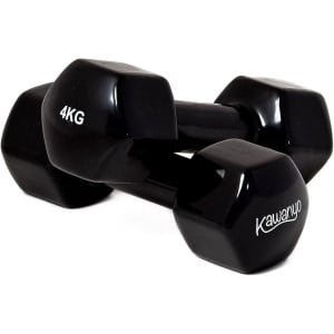 Vinyl Halter Gewichten voor Krachttraining - 2 x 4,0 kg Korte Halter