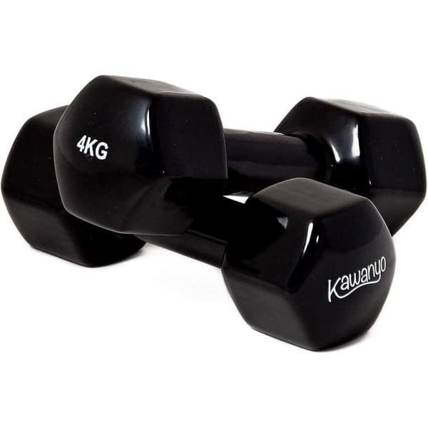 Vinyl Halter Gewichten voor Krachttraining - 2 x 4,0 kg Korte Halter