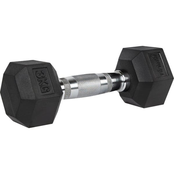 VirtuFit Hexa Dumbbell Pro - 3 kg - Hexagon Dumbbell - Duurzaam en Slijtvast - Krachttraining - Gewicht - CrossFit & Fitness - Geschikt voor Beginners en Professionals - Per Stuk Verkocht