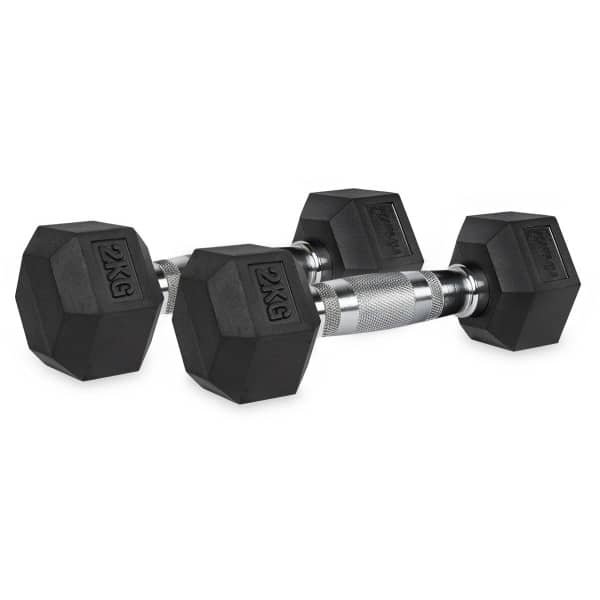 VirtuFit Hexa Dumbbell Pro Set - 2 x 2 kg - Hexagon Dumbbell - Duurzaam en Slijtvast - Krachttraining - Gewicht - CrossFit & Fitness - Geschikt voor Beginners en Professionals - Set van 2