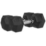 VirtuFit Hexa Dumbbell Pro Set - 2 x 25 kg - Hexagon Dumbbell - Duurzaam en Slijtvast - Krachttraining - Gewicht - CrossFit & Fitness - Geschikt voor Beginners en Professionals - Set van 2