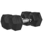VirtuFit Hexa Dumbbell Pro Set - 2 x 27,5 kg - Hexagon Dumbbell - Duurzaam en Slijtvast - Krachttraining - Gewicht - CrossFit & Fitness - Geschikt voor Beginners en Professionals - Set van 2