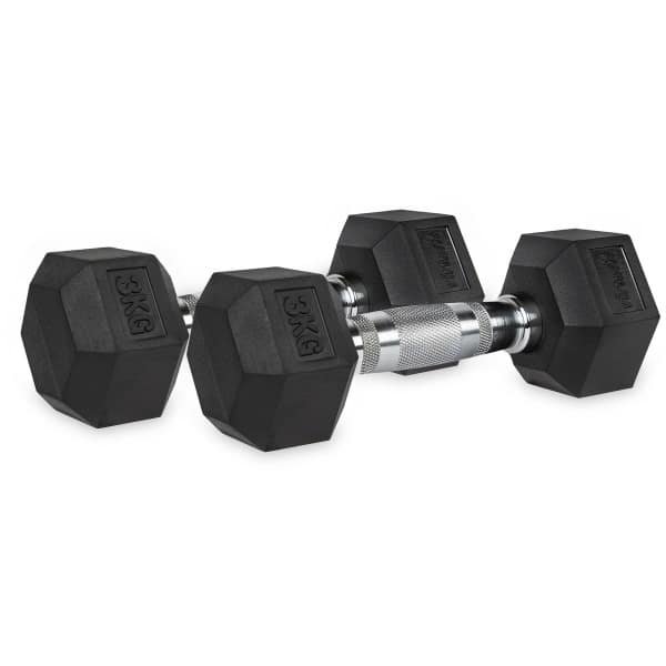 VirtuFit Hexa Dumbbell Pro Set - 2 x 3 kg - Hexagon Dumbbell - Duurzaam en Slijtvast - Krachttraining - Gewicht - CrossFit & Fitness - Geschikt voor Beginners en Professionals - Set van 2
