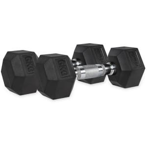 VirtuFit Hexa Dumbbell Pro Set - 2 x 6 kg - Hexagon Dumbbell - Duurzaam en Slijtvast - Krachttraining - Gewicht - CrossFit & Fitness - Geschikt voor Beginners en Professionals - Set van 2