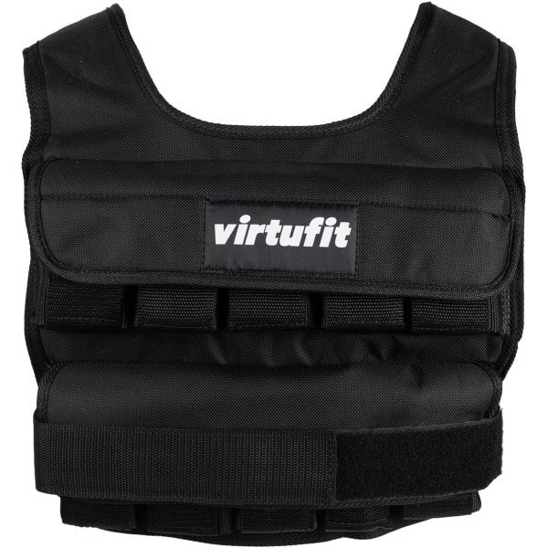 VirtuFit Verstelbaar Gewichtsvest - 10 kg - Zwart - Uitneembare gewichten - Hardlopen - Cardio - Calisthenics - Crossfit - Krachttraining - Weight vest - Weighted vest - Trainingsvest - Gewichtsvesten