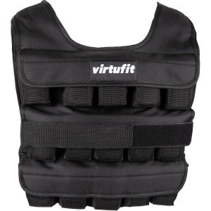 VirtuFit Verstelbaar Gewichtsvest - 30 kg - Zwart - Uitneembare gewichten - Hardlopen - Cardio - Calisthenics - Crossfit - Krachttraining - Weight vest - Weighted vest - Trainingsvest - Gewichtsvesten