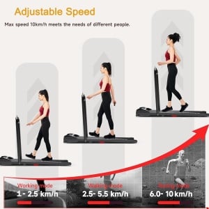 Walking Pad Loopband voor Thuis - Inklapbare 3-in-1 Mini-Loopband met Handgreep | Stil & Plat | Tot 120 kg | Voor Bureau, Thuiskantoor & Revalidatie