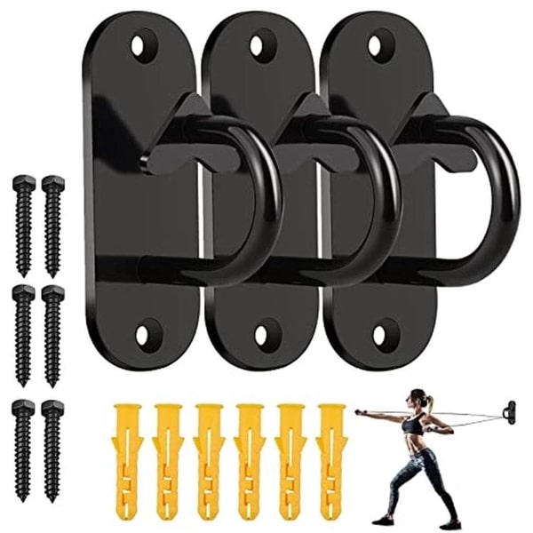 Weerstandsband Wandanker voor Krachttraining - 3 Stuks Sterke Fitness Rope Houders
