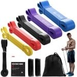 Weerstandsbanden - Resistance Band - Fitness Elastiek - Sport Elastiek Banden - Fitness Band - Set van 5 - Booty Band - Inclusief Draagzakje - Krachttraining - 5-150 lbs - Multikleur