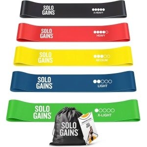 Weerstandsbanden Set voor Krachttraining - 5 stuks met Meerdere Weerstandsniveaus en Draagtas