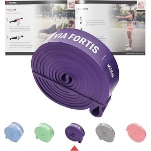 Weerstandsbanden met handleiding - optrekband en optrekhulp - fitnessband voor krachttraining