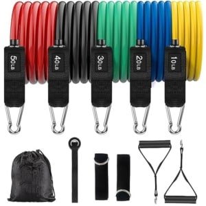 Weerstandsbanden- oefenbanden- trainingsbanden- weerstandsbanden met handvatten voor mannen en vrouwen- oefenbanden voor fitness en krachttraining thuis