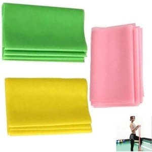 Weerstandsbanden set van 3 stuks voor gymnastiek, yoga, pilates en krachttraining .