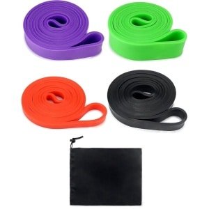 Weerstandsbanden set van 4 - 4 niveaus optrekbanden voor krachttraining fysiotherapie yoga