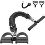 Weerstandsbandenset 45 kg - Sit-up Trainingsapparaat met Handgrepen en Voetpedaal voor Thuis Fitness en Krachttraining