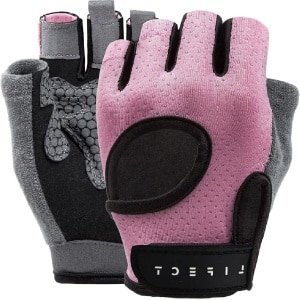 Workout Handschoenen Knuckle Weight Lifting - Shorty vingerloze handschoenen voor powerlifting - gym crossfit dames en heren (roze klein)