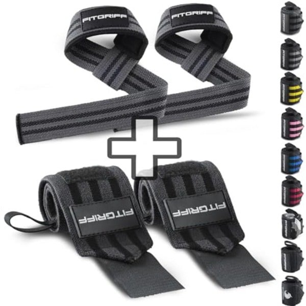 Wrist Wraps en Lifting Straps Set voor Krachttraining en Fitness - Unisex