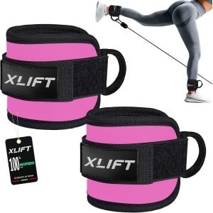 XL Enkelriemen Set voor Sportschool en Krachttraining - Gevoerde Bandages met Klittenband