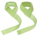 ZEUZ 2 Stuks Lifting Straps voor Fitness, CrossFit, Powerlifting, Gewichtheffen & Krachttraining - Sport Wrist Wraps - Lichtgroen