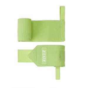 ZEUZ 2 Stuks Wrist Wraps voor Fitness & CrossFit - Polsband voor Links & Rechts - Krachttraining - Polsbrace - Lichtgroen