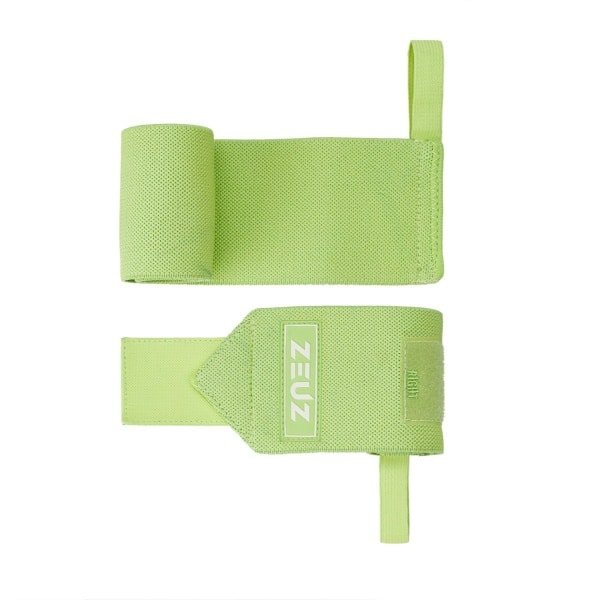 ZEUZ 2 Stuks Wrist Wraps voor Fitness & CrossFit - Polsband voor Links & Rechts - Krachttraining - Polsbrace - Lichtgroen