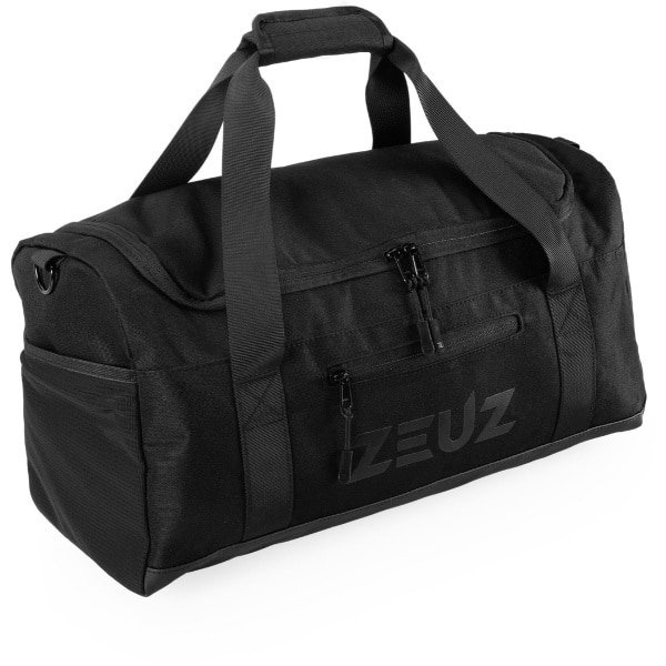 ZEUZ Sporttas Dames & Heren voor Fitness & CrossFit - Sportzak & Sport Tas - Schoudertas - Gym Duffel Bag - Reistas & Weekendtas - 35 Liter - Zwart