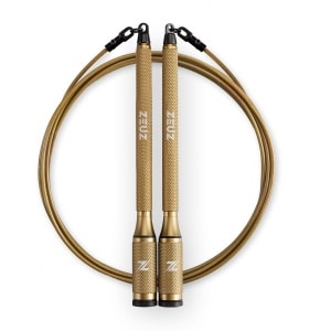 ZEUZ Tornado Pro Springtouw voor CrossFit & Fitness - Verstelbaar & Verzwaarbaar - Speed Rope - Volwassenen - Goud