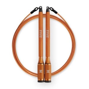 ZEUZ Tornado Pro Springtouw voor CrossFit & Fitness - Verstelbaar & Verzwaarbaar - Speed Rope - Volwassenen - Oranje
