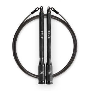 ZEUZ Tornado Pro Springtouw voor CrossFit & Fitness - Verstelbaar & Verzwaarbaar - Speed Rope - Volwassenen - Zwart