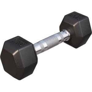 Zeshoekige Halters Rubber Gecoat - Krachttraining Dumbbells 2-50 kg met Gekartelde Greep