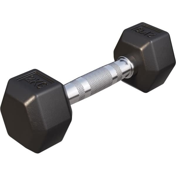 Zeshoekige Halters Rubber Gecoat - Krachttraining Dumbbells 2-50 kg met Gekartelde Greep