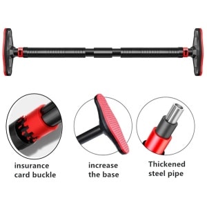 Zimoros Pull up bar station - Optrekstang Deur - Fitness Krachttraining - Thuis sporten - Home Workout - 90-130cm Instelbaar