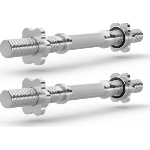 Zipro® Dumbbellstang 40cm 28mm - Set van 2 stuks - Schroefsluiting Star Lock - Halterstang - halters en gewichten - Geschikt voor Krachttraining, Fitness, CrossFit & Functional Training - Sport Gewichten voor Thuis