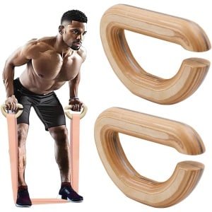 Zware Houten Weerstandsbanden voor Thuis Gym - Anti-slip Handgrepen voor Krachttraining en Pilates