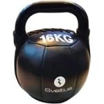 Zware Kettlebell PU Zwart 16 kg voor Krachttraining