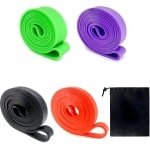 set van 4 weerstandsbanden, 4 niveaus weerstandsbanden optrekband voor krachttraining, fysiotherapie, yoga