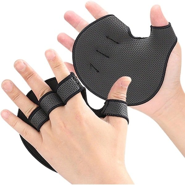 1 Paar Fitness Weightlifting Handschoenen met Vier Vingers - Fitness Grip Handschoenen - Vier Vinger Trainingshandschoenen - Krachttraining - Vingerbescherming voor Powerlifting - Pull-Ups