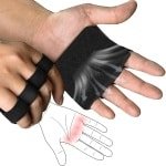 2 Pack Natuurlijke Leren Gewichtheffen Grip Pads - Lifting Straps - Krachttraining - Ademend - Fitness - Handblessure Preventie