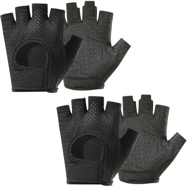 2 Pairs of Training Gloves voor Mannen en Vrouwen - Ademend Fitness Gloves - Sporthandschoenen voor Krachttraining, Fietsen, Gym, Oefeningen, Bodybuilding, Gewichtheffen