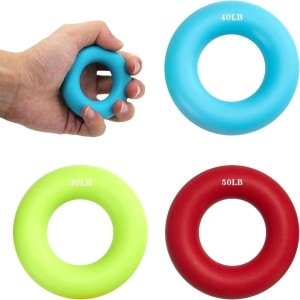 3 Pack Forearm Training Rings - Muscle Strengthening Ring - Handle Booster - Silicone Forearm Training Device voor Fitness en Krachttraining (30/40/50 lb)