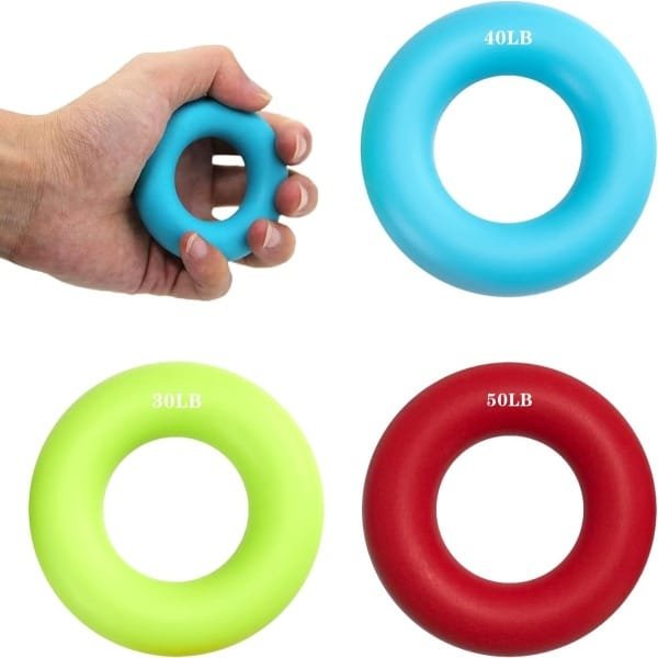 3 Pack Forearm Training Rings - Muscle Strengthening Ring - Handle Booster - Silicone Forearm Training Device voor Fitness en Krachttraining (30/40/50 lb)