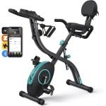 4-in-1 Hometrainer - Inklapbare Fiets met LCD-monitor en Hartslagmeting - Ruimtebesparend voor Thuisfitness