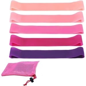 5 Pcs Elastische Fitness Bands voor Crossfit - Yoga - Pilates - Squat - Fall Steps - Stretching - Krachttraining