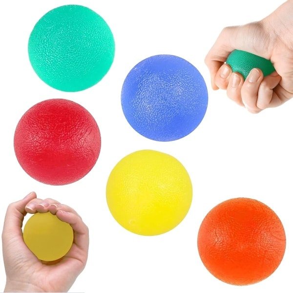 5 Stuks Handtherapie Ballen - Anti-Stress Ball - Handversterking - Stressverlichting - Krachttraining Palmballen