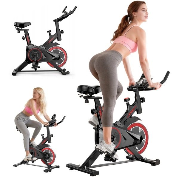 AOVOPRO QK101 Magnetische Hometrainer voor Thuis - 9,5 kg Vliegwiel, Max. 120 kg, Verstelbare Weerstand, LCD Display - Stabiel en Stijlvol