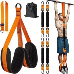 Aanpasbare weerstandsbanden voor pull-up hulp - fitnessbanden - perfect voor spieropbouw en krachttraining - pull-up band voor pull-up oefeningen - geschikt voor vrouwen en mannen