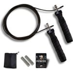 All Black Nutrition Springtouw met Gewicht - Sport Speedrope - Conditie & Krachttraining - Verzwaard - Inclusief E-Book